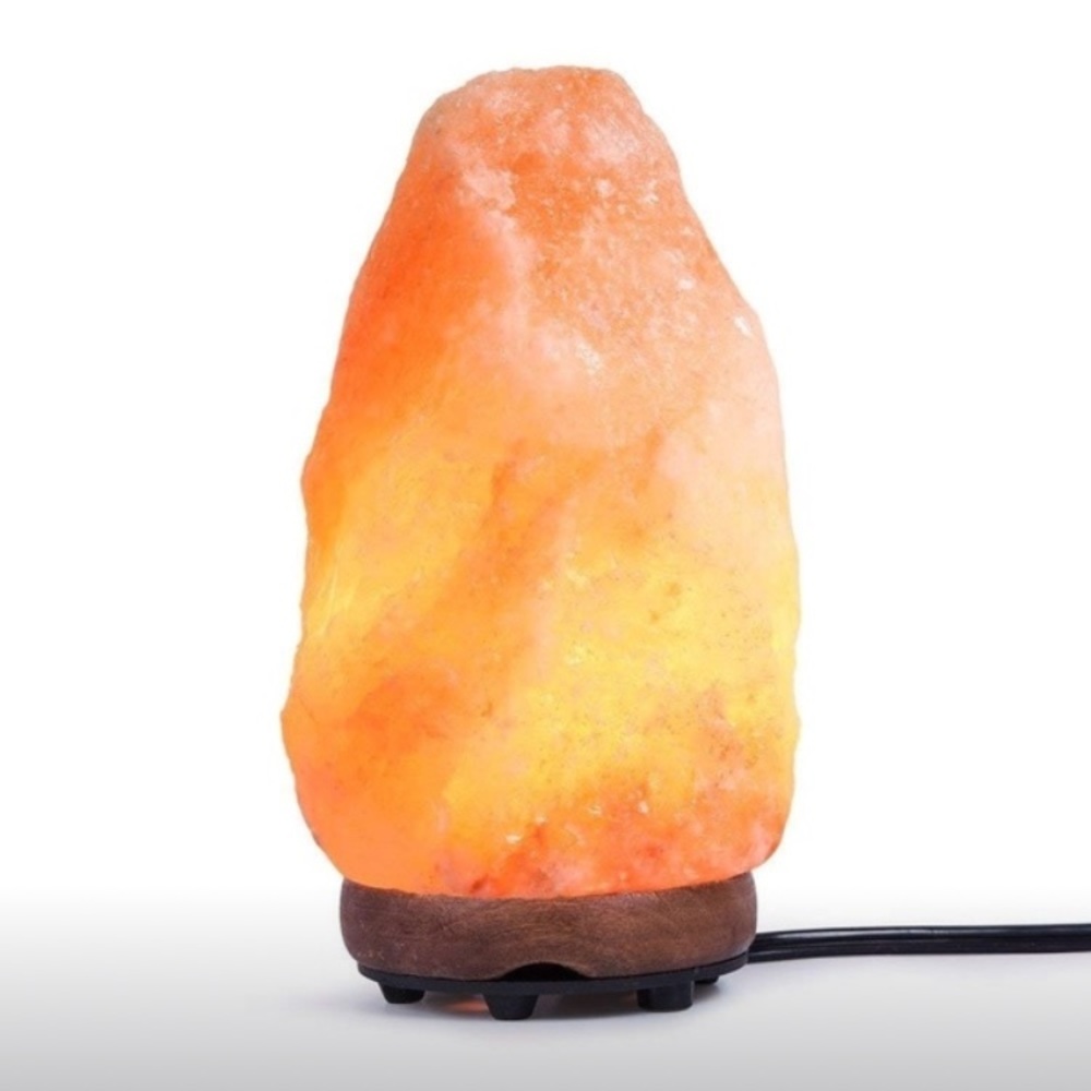 NWT! Himalayan Salt Rock Dimmable Lamp/Hand Carved
